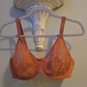 Understance Lace Underwire Bra - Coral